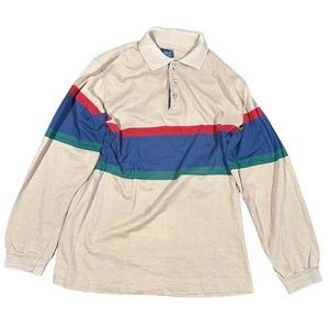 Vintage Grant The Rugger Long Sleeve 3 Quarter Button Collared Shirt Size Large